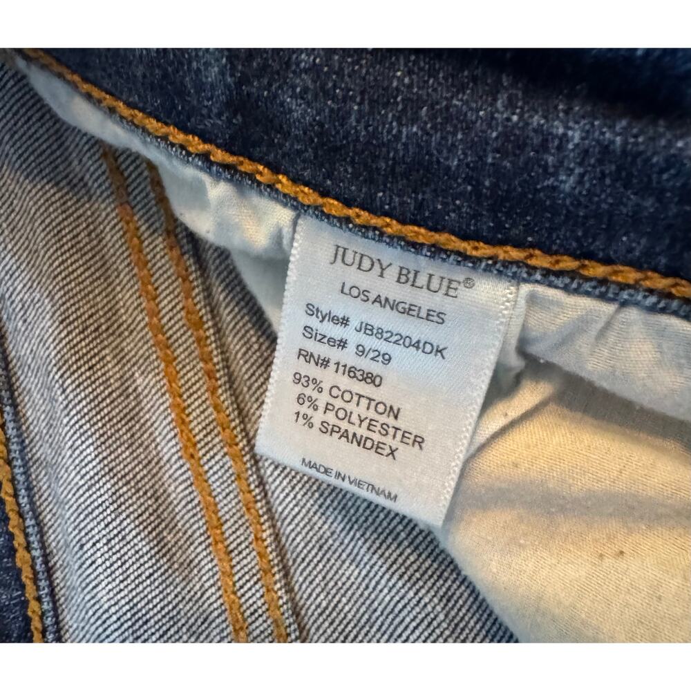 Judy Blue Jeans Los Angeles Slim Fit Distressed Blue Women's Size 9/29 - Picture 7 of 11